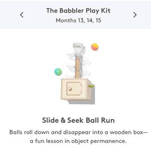 Slide and seek ball run by LovEvery